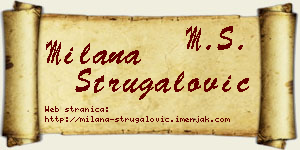 Milana Strugalović vizit kartica